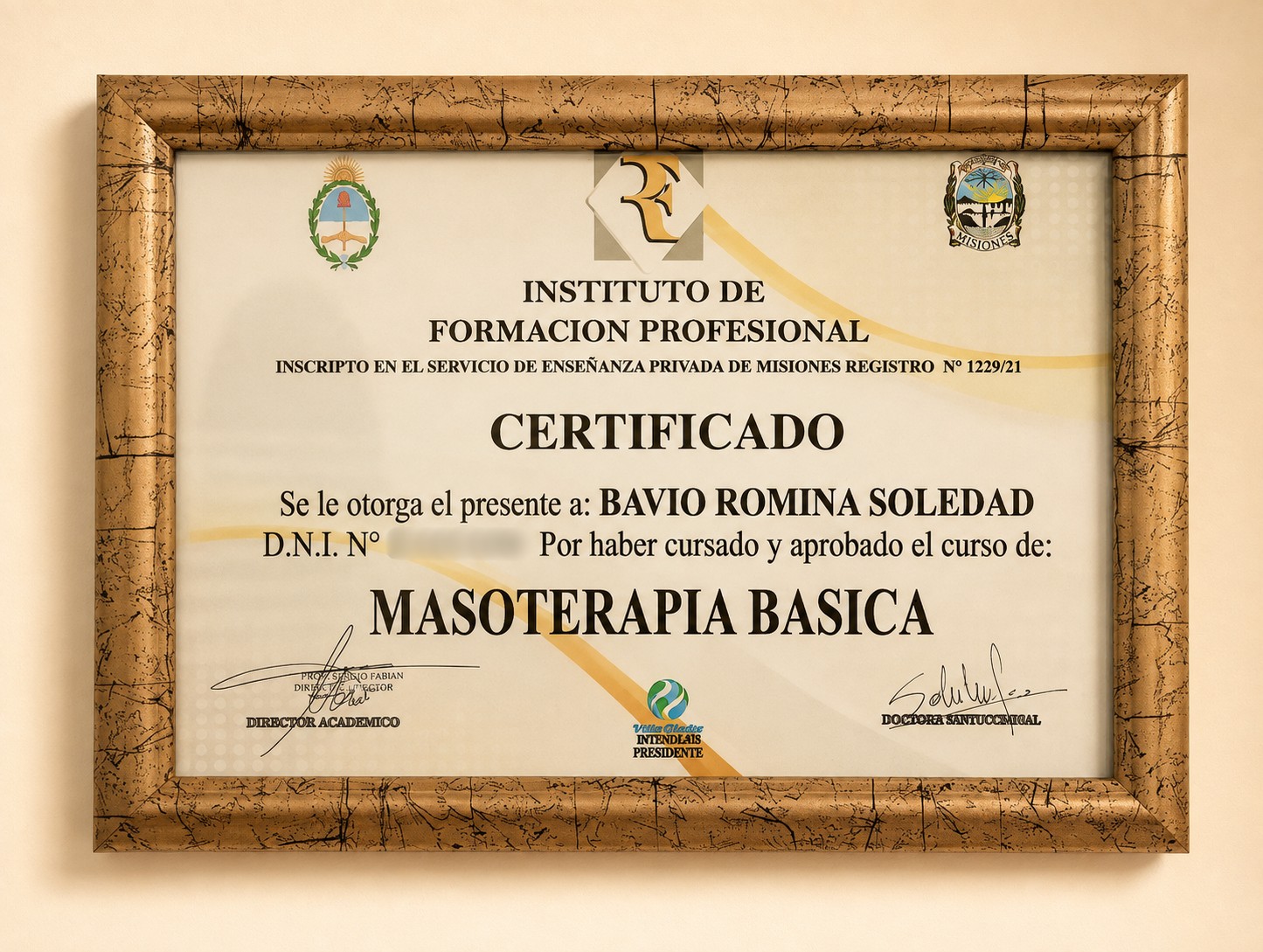 Certificado de Masoterapia Basica